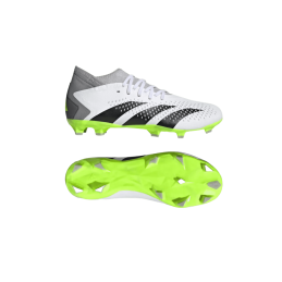 Achat chaussures de football homme PREDATOR ACCURACY.3 FG blanches et jaunes dessous