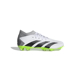 Achat chaussures de football homme PREDATOR ACCURACY.3 FG blanches et jaunes profil