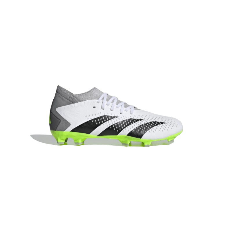 Achat chaussures de football homme PREDATOR ACCURACY.3 FG blanches et jaunes profil