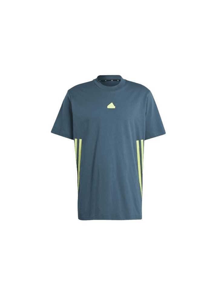 achat T-shirt Adidas Homme 3 bandes FUTURE ICONS bleu face