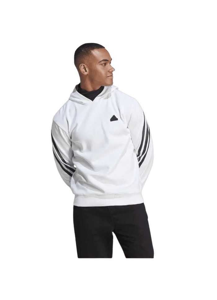 Achat Sweart-shirt à capuche à 3 bandes FUTURE ICONS Homme Blanc face