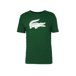 Achat T-shirt Lacoste SPORT en jersey respirant imprimé crocodile 3D Vert face