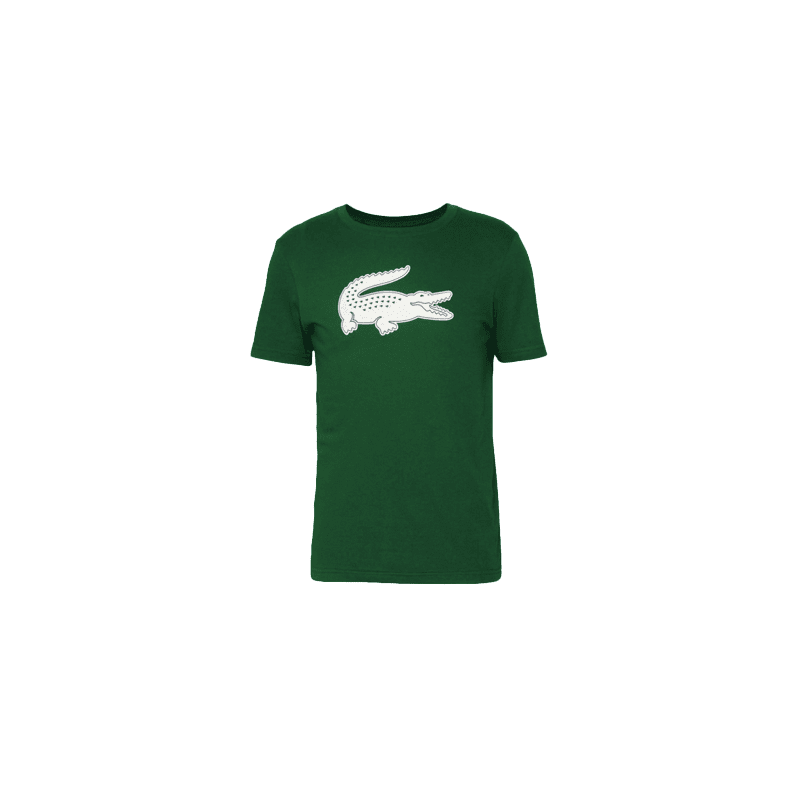 Achat T-shirt Lacoste SPORT en jersey respirant imprimé crocodile 3D Vert face