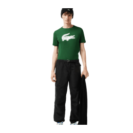 Achat T-shirt Lacoste SPORT en jersey respirant imprimé crocodile 3D Vert mannequin