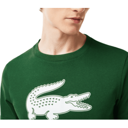 Achat T-shirt Lacoste SPORT en jersey respirant imprimé crocodile 3D Vert logo