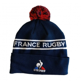 Achat Bonnet Le coq sportif FFR FANWEAR Bleu soutien face