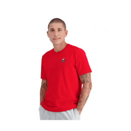 Achat T-shirt à manches courtes Le coq sportif Homme ESSENTIELS Rouge face manenquin