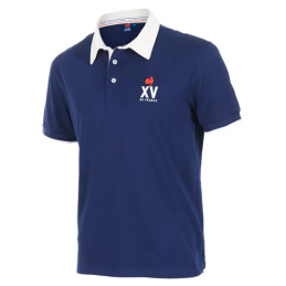 Achat Polo FFR Homme MC JERSEY Bleu face