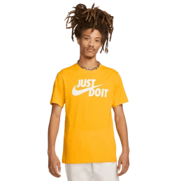 T-shirt Nike homme JUST DO IT SWOOSH jaune face