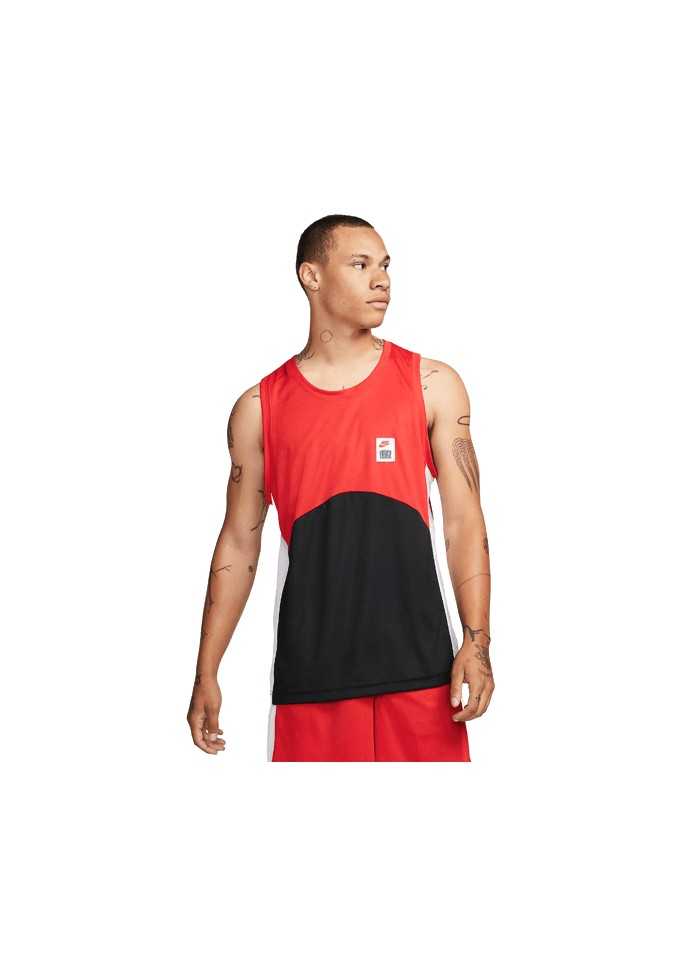 Maillot de basketball Nike homme STARTING5 noir/rouge face