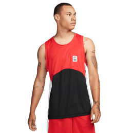 Maillot de basketball Nike homme STARTING5 noir/rouge face