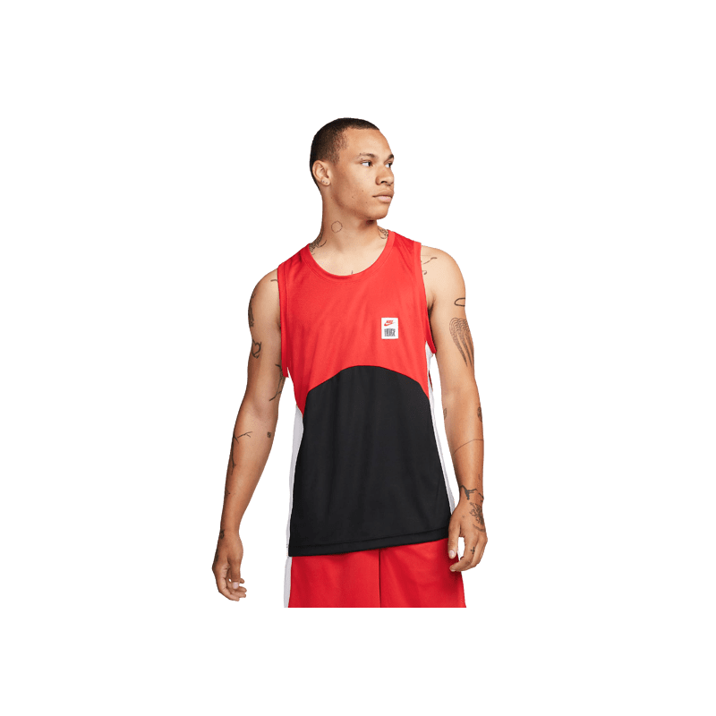 Maillot de basketball Nike homme STARTING5 noir/rouge face