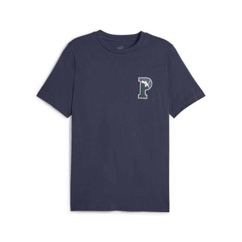 Achat T-shirt Puma Homme FD SQUAD BADGE Bleu marine face