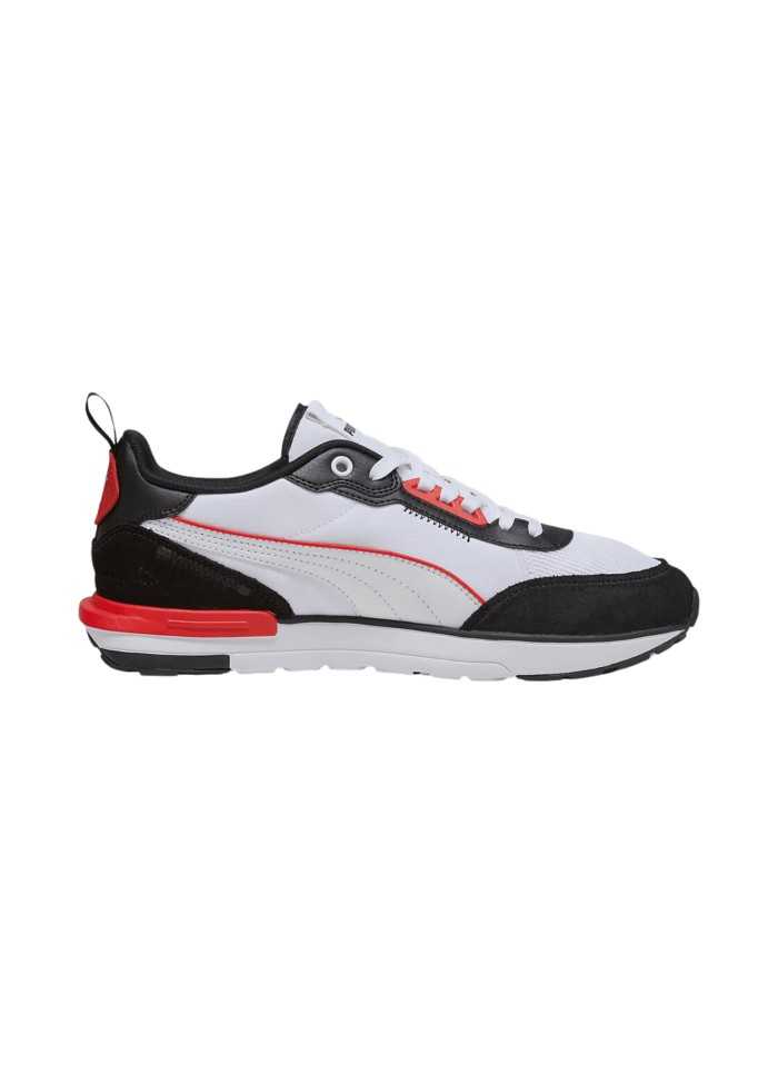 Achat Chaussure PUMA R22 Homme Blanches/Rouges profil