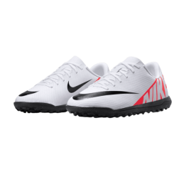 Achat Chaussures de football Nike enfant MERCURIAL VAPOR 15 CLUB TF blanches côté