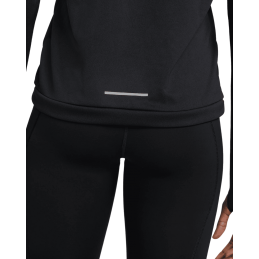 Achat T-shirt manches longues de running Nike Femme Dri-Fit PACER CREW Noir détails
