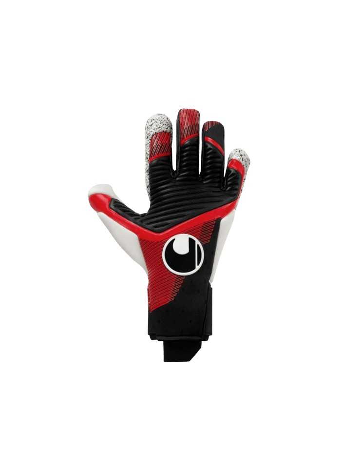 Achat Gants de gardien Uhlsport adulte POWERLINE SUPERGRIP+ FLEX HN noir/rouge face