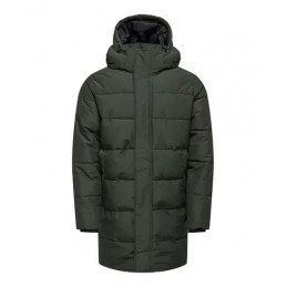 achat Doudoune longue Only & Sons ONSCARL LIFE LONG QUILTED Noire face