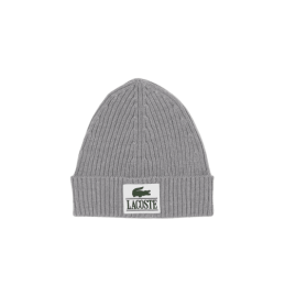 Achat bonnet adulte LACOSTE CORE GRAPHICS gris face