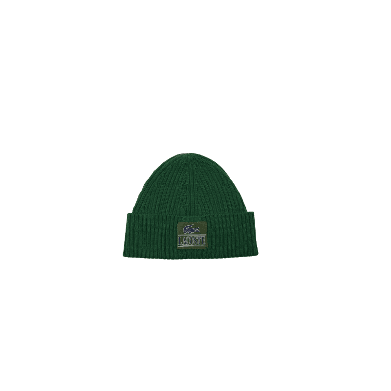 Achat Bonnet Adulte LACOSTE CORE GRAPHICS vert face