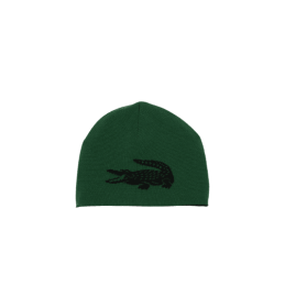 Achat Bonnet réversible Adulte LACOSTE noir/vert face verte