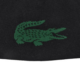 Achat Bonnet réversible Adulte LACOSTE noir/vert logo vert