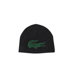 Bonnet réversible Adulte LACOSTE noir/vert