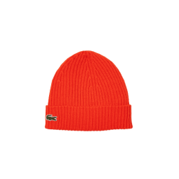 Achat Bonnet Adulte LACOSTE CORE ESSENTIALS orange face