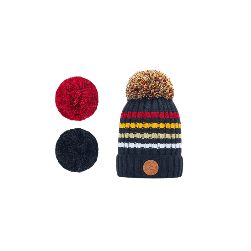 Bonnet PSG Core Logo pompon - Noir - Enfant