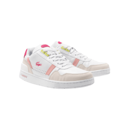 Achat sneakers LACOSTE femme T-CLIP blanche droit