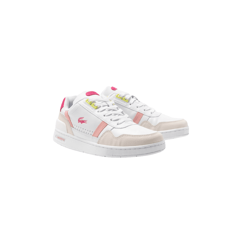 Achat sneakers LACOSTE femme T-CLIP blanche droit