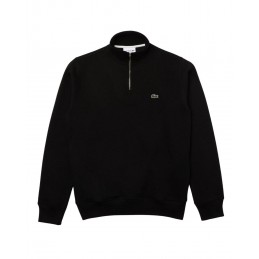 achat Sweatshirt Lacoste Homme à col montant zippé Noir face