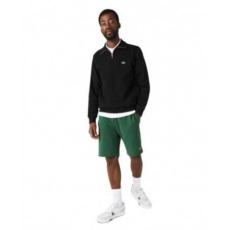 achat Sweatshirt Lacoste Homme à col montant zippé Noir look outfit