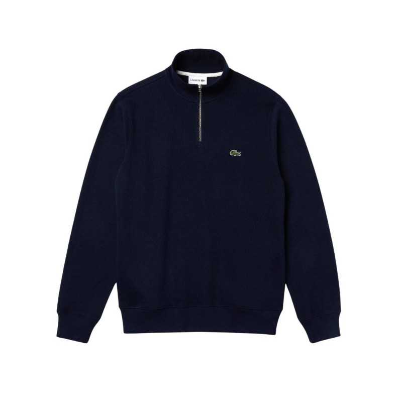 achat Sweatshirt Lacoste Homme à col montant zippé Bleu face