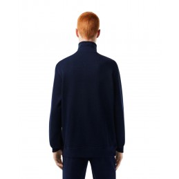 achat Sweatshirt Lacoste Homme à col montant zippé Bleu dos