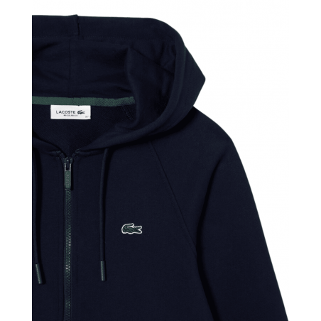 Sweatshirt zippe a capuche Lacoste Femme Jogger Bleu Clickandsport