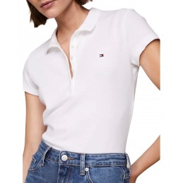 achat Polo Tommy Hiliger Femme HERITAGE Blanc logo