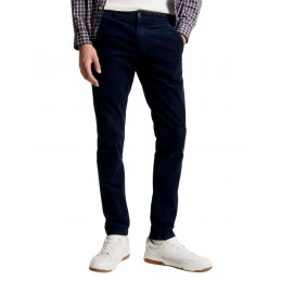 achat Pantalon Chino Tommy Hilfiger Homme SLIM BLEECKER en velours côtelé Bleu zoom