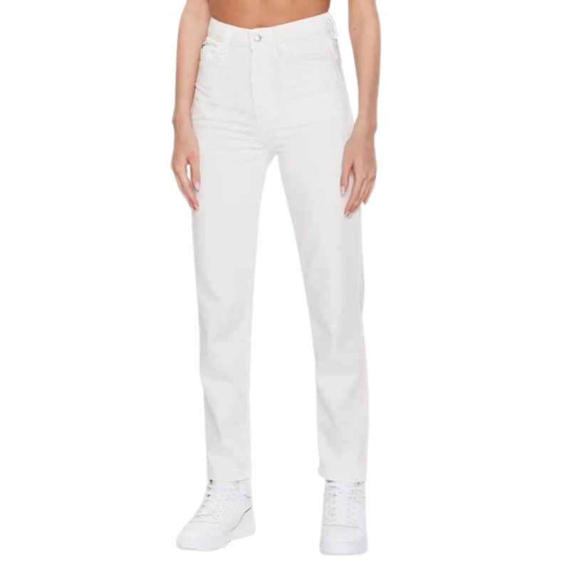 achat Jean Tommy Hilfiger Femme CLASSIC Taille haute Blanc face