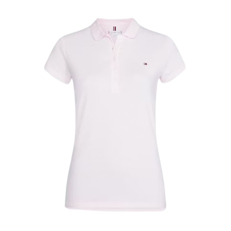 achat Polo Tommy Hilfiger Femme HERITAGE Rose face