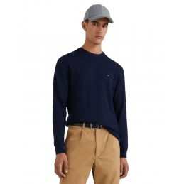 acha Pull Tommy Hilfiger Homme CASHMER Bleu mi hauteur