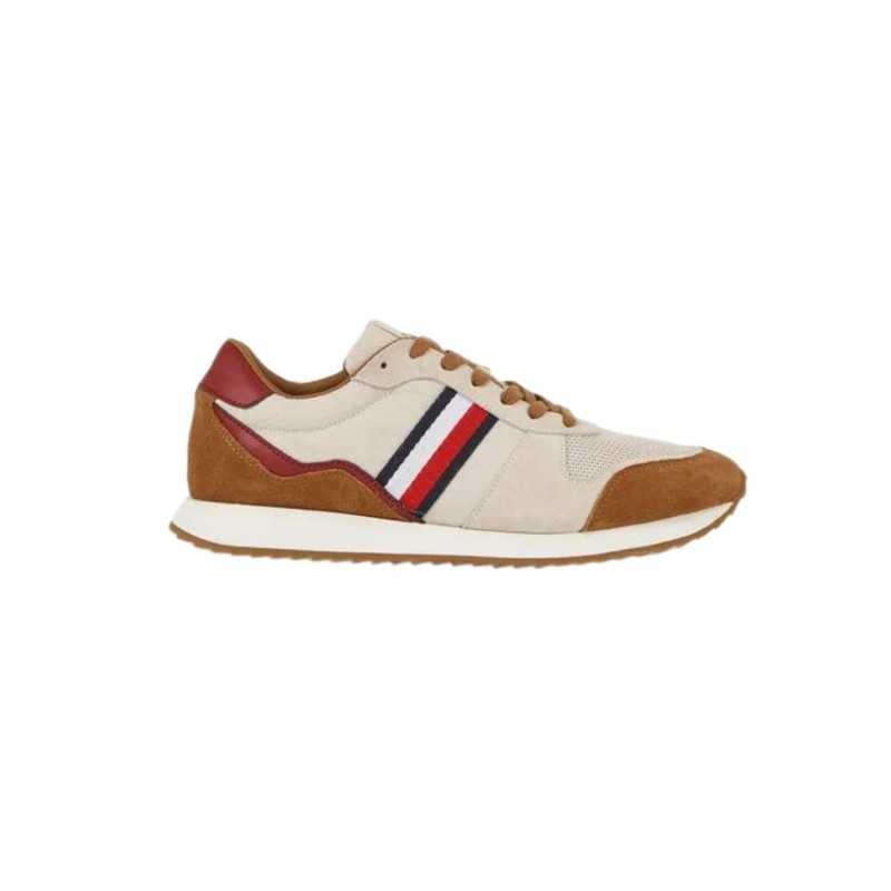 Chaussure Tommy Hilfiger Homme RUNNER EVO MIX Marron