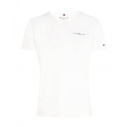achat T-shirt Tommy Hilfiger Femme1985 REG MINI CORP Blanc face