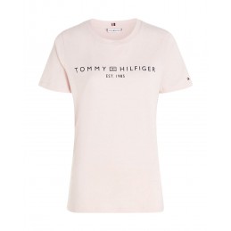 achat T-shirt Tommy Hilfiger Femme CORP LOGO Rose face