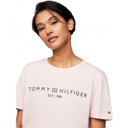 achat T-shirt Tommy Hilfiger Femme CORP LOGO Rose logo