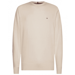 achat Pull Tommy Hilfiger Homme en maille chinée Beige face