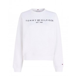 achat Sweat Tommy Hilfiger Femme emblématique à Logo Blanc face