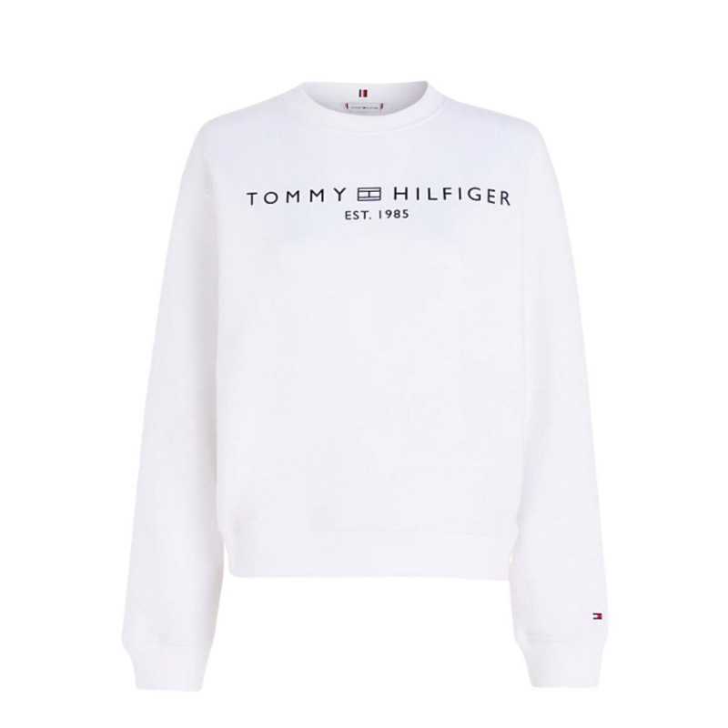 achat Sweat Tommy Hilfiger Femme emblématique à Logo Blanc face