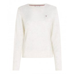 achat Pull en laine Tommy Hilfiger Femme SOFT WOOL C-NK Blanc cassé face