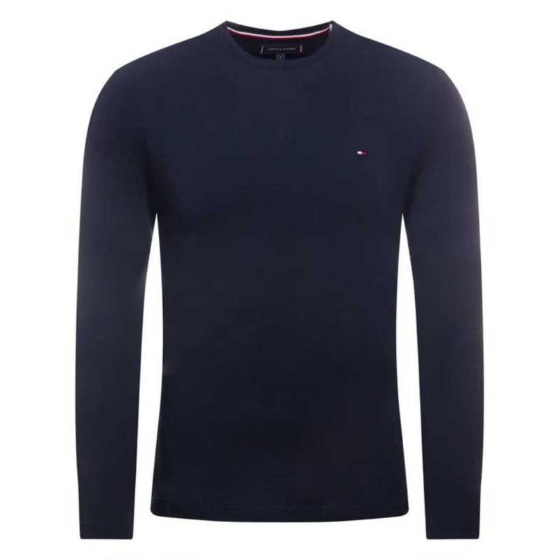 achat T-shirt manches longues Tommy Hilfiger Homme STRETCH SLIM FIT Bleu face